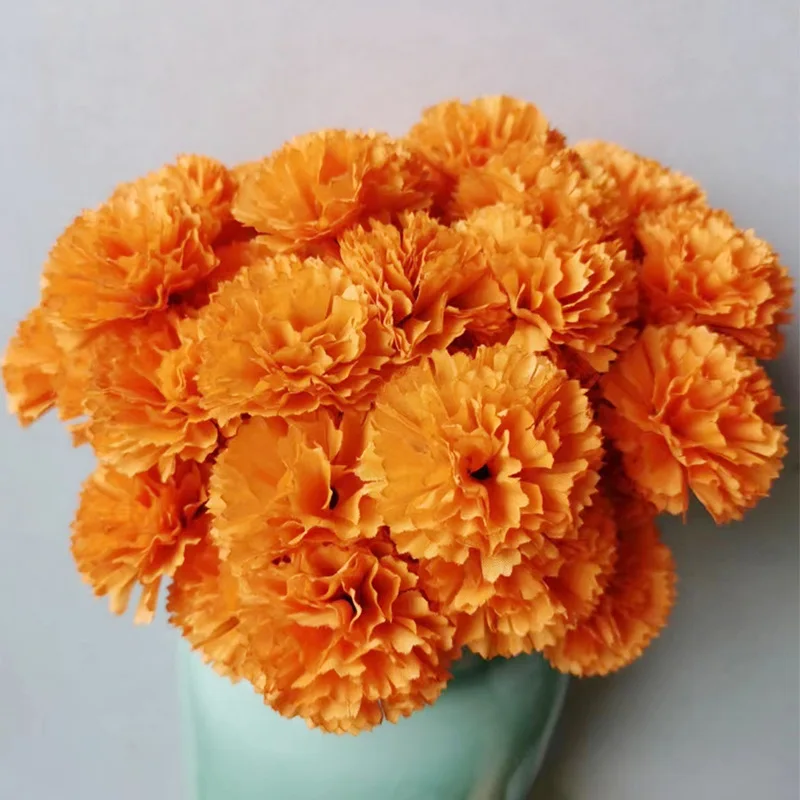 

Mexican Marigold Artificial Flowers for Day of The Dead Diwali Home DIY Craft Party Halloween Dia De Los Muertos Decor