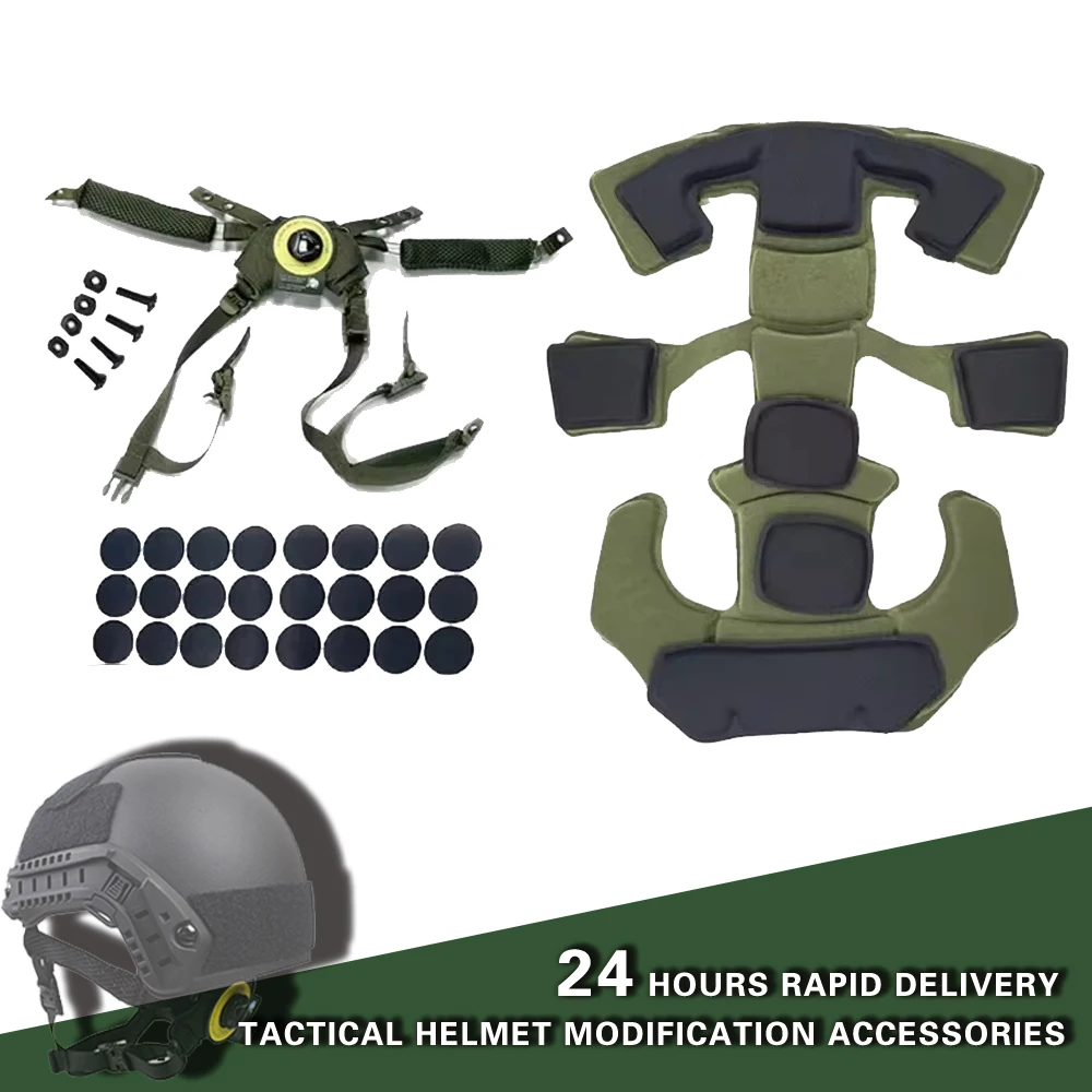 Wendy Helmet Suspension System, Adjustable Lanyard, Lined with Cushioned Foam Pads FAST MICH Outdoor Hunting Helmet Accessories