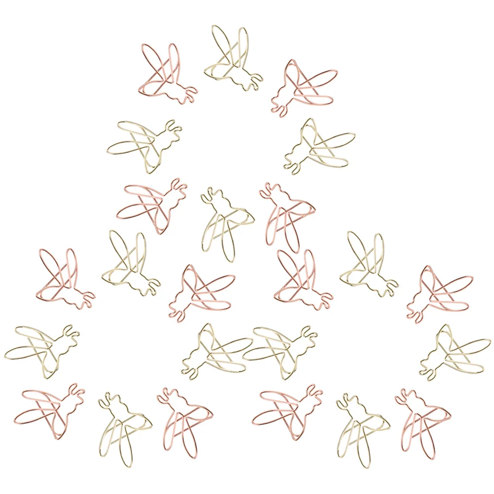 24 Stück Büroklammern für Akten und Dokumente, Bienenform, Büroklammern aus Metall, kleine Büroklammern, Aktenklammern