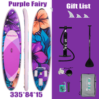 FunWater Inflatable Board 11 Inch Lightweight Outdoor Surfing Complete Set with Fins Suitable for Adult Fishing Surfing,kayaking