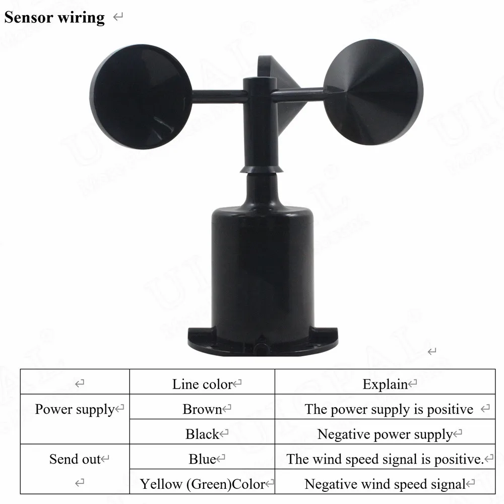 5 V moc poliwęglowa prędkość wiatru 8-kierunkowy czujnik stacja pogodowa na zewnątrz 3 kubki anemometr czujnik nadajnik 30 m/s wyjście 0-5 V