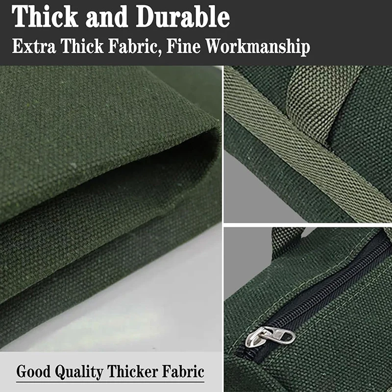 Thick Canvas Pouch Portable Toolkit Multi-functional Organizer Instrument Hardware Wrench Tableware Handbag