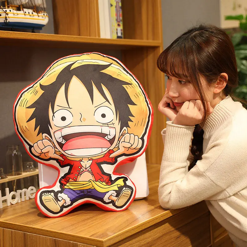One Piece Körperkissen-Puppe Niedliche Modische Cartoon Personalisierte Kreative Einfache Luffy Plüschtier-Puppe Geburtstagsgeschenk für Freunde – Detail 5