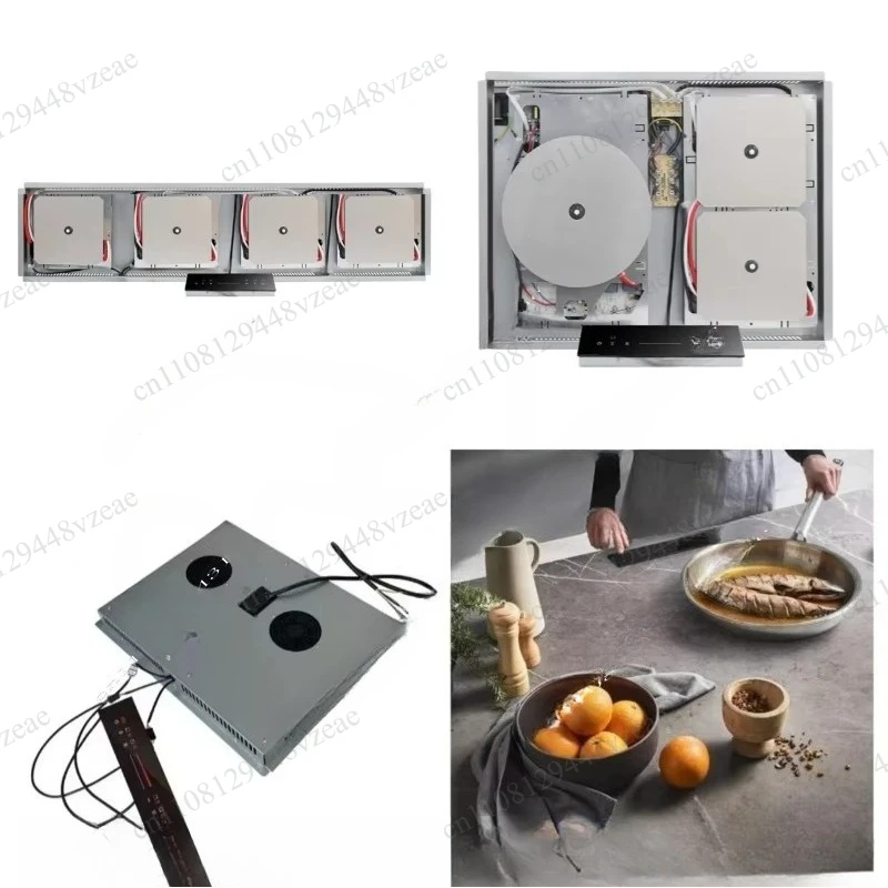 Cooktop Multi-Head Invisible Design for Home Commercial EU US AU Style 4 Sets Concealed Electromagnetic Infrared Ceramic
