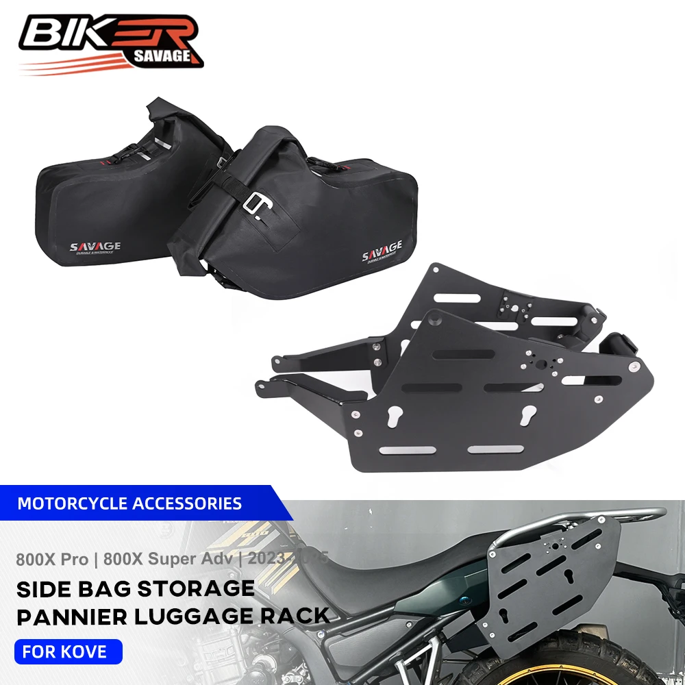 For KOVE 800 X 2024 Saddlebag Luggage Rack Mount Bracket 800X Pro Super Ad Storage Bag Side Box Soft Bags Pannier Accessories