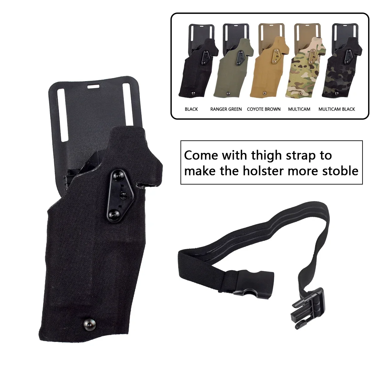 Tactical Pistol Holster for Glock 17 19 Compatible with X300 X300U Lights Holster Quick Mount Adapter Leg Shroud Drop