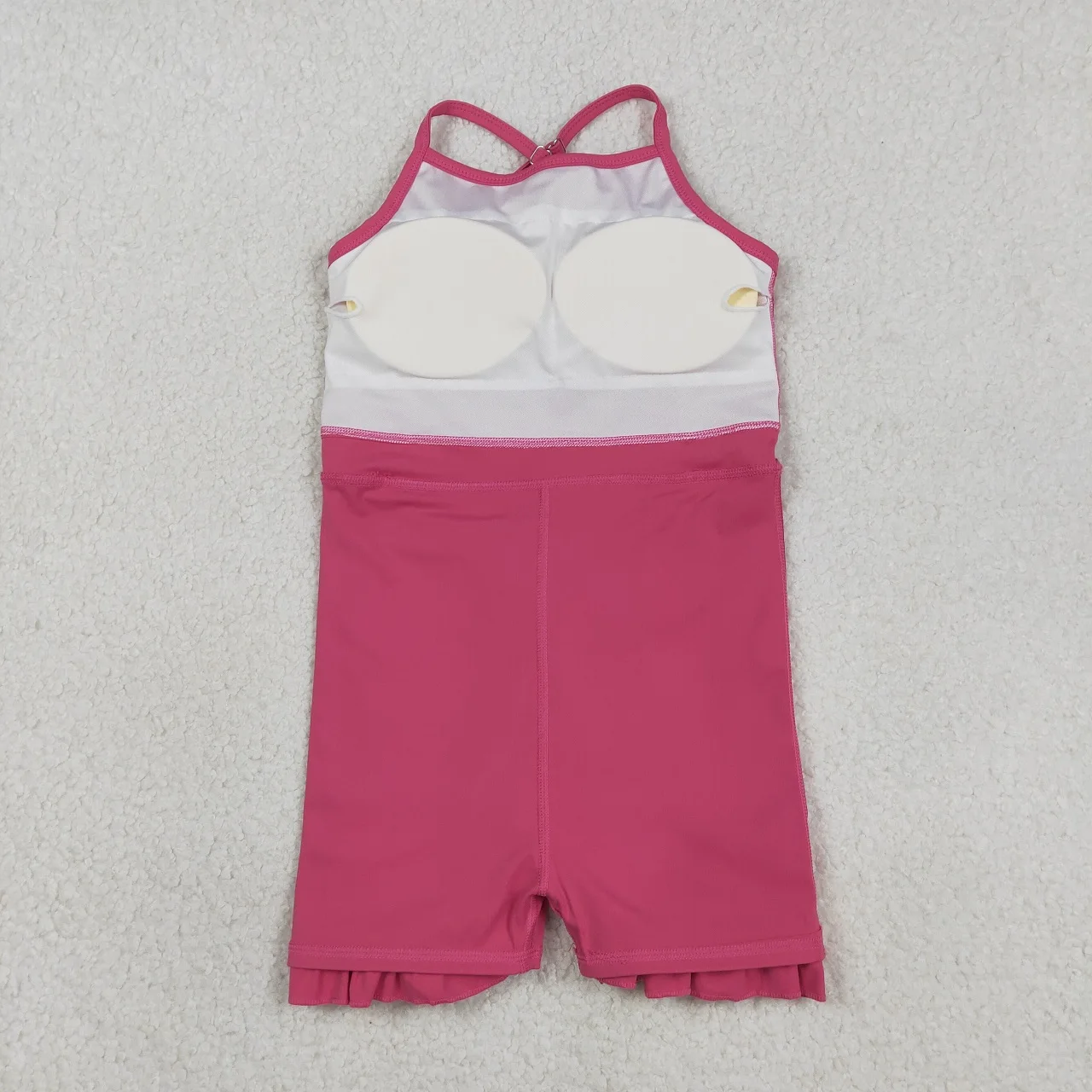 

Оптовая продажа: Детская одежда для девочек, розовое платье-юбка без рукавов, шорты-юбка для малышей, одежда для йоги с рюшами