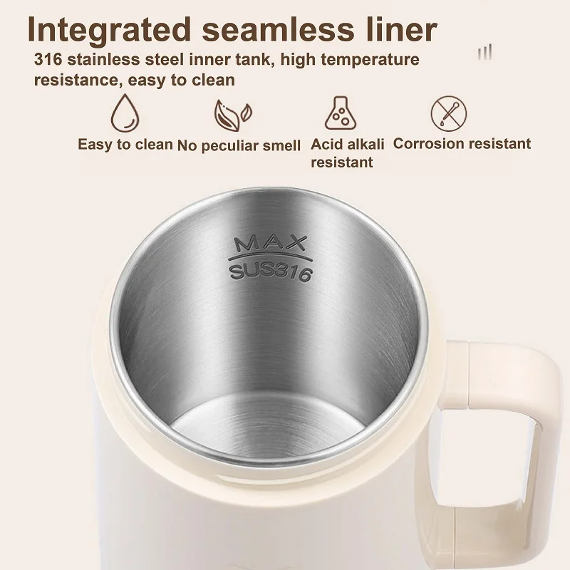 500W Electric Stew Pot 12h Reservation Baby Porridge Special Pot Office Health Pot Portable Electric Kettle Multifunctional 1L