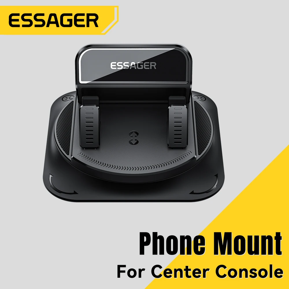 

Essager Car Phone Holder for Car Dashboard Cell Phone Mount with Non-Slip Silicone Mat 360° Rotatable Phone Stand for iphone 16