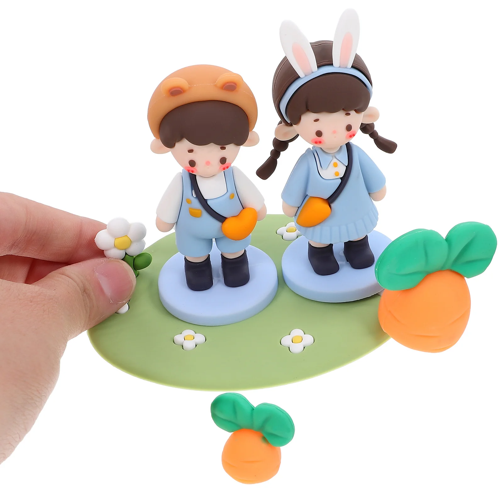 

1 Set Cute Couple Dashboard Ornament Plastic Interior Decor For Cars, Small Figurines, Couple Statue, Car Accessories, Vehicle