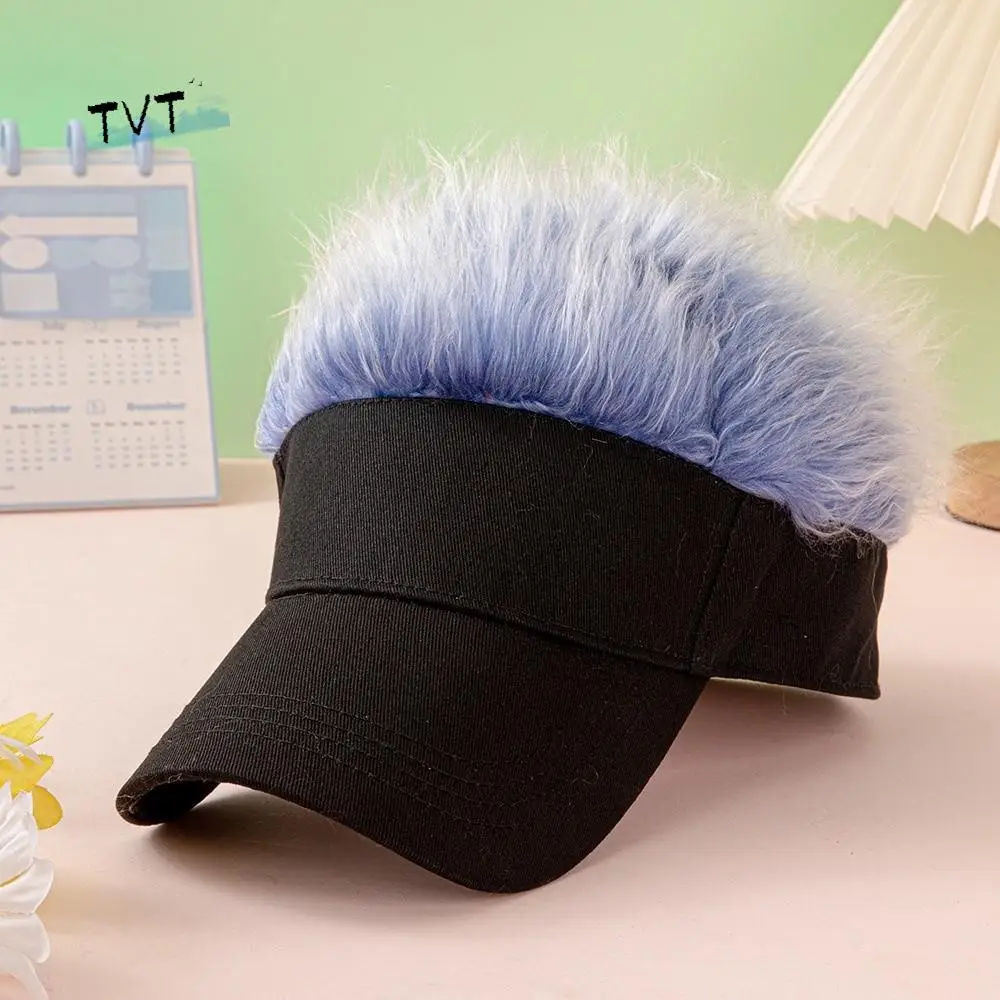 재미 있은 여러 가지 빛깔의 가발 모자 경량 자외선 차단 헤어 피스 야구 모자 펑크 힙합 남자 양산 모자 코스프레