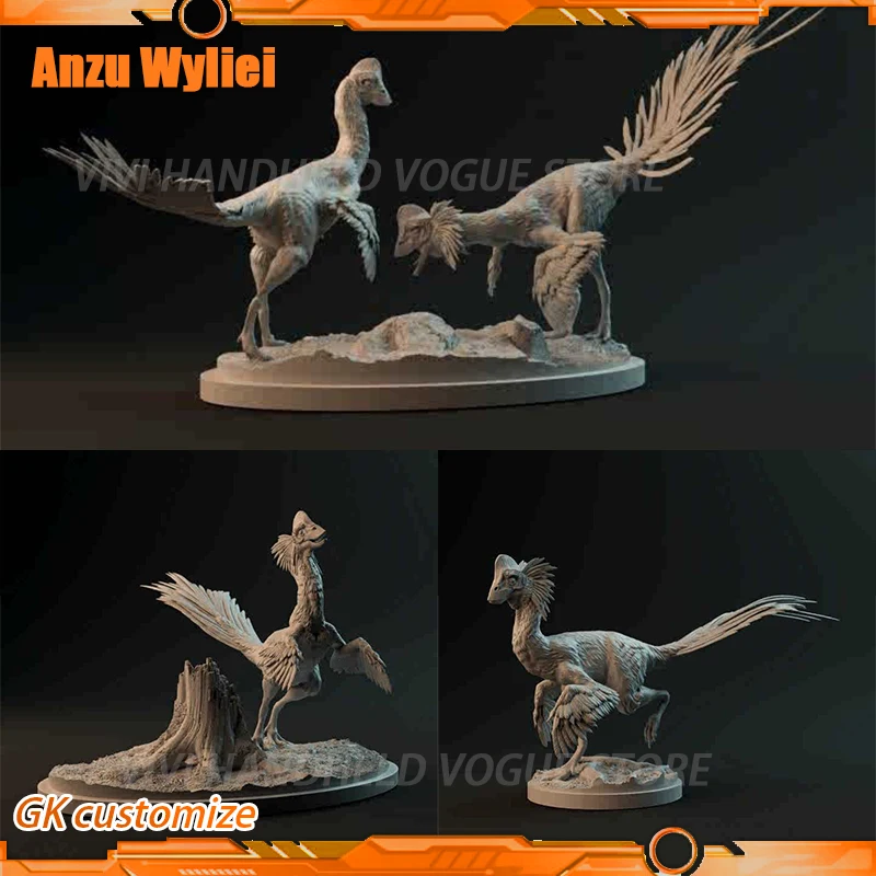 1/35 8cm Anzu Wyliei Model Toy Ancient Extinct Life Dinosaur Model Gk Customize Oviraptorosauria Oviraptor Feathered Dinosaur