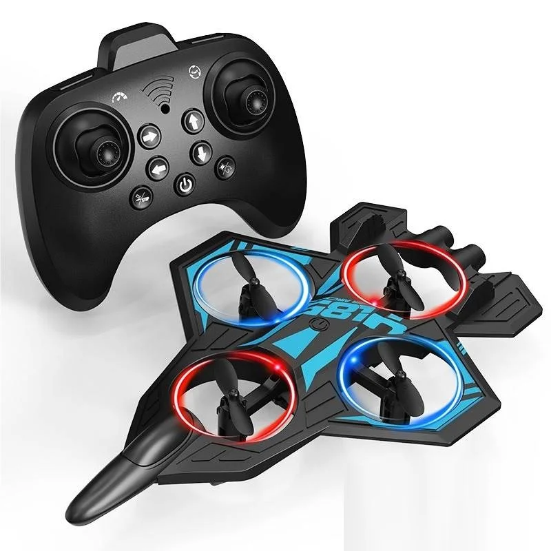 RC Fighter Jet Toy for Kids & Adults 8-16 F22 Style Foam Airplane with LED Lights 360° Flip Beginner Remote Control Glider