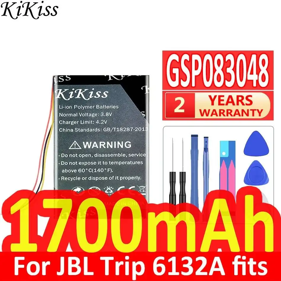 Car Charger Battery For Jbl Trip 6132A GSP083048 Lightweight 1700mAh