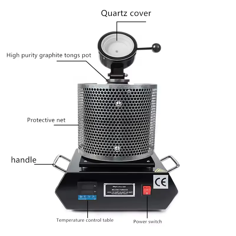 فرن رقمي لإذابة الذهب ، أداة صقل المجوهرات الفضية المعدنية الثمينة ، سعة تسخين الماكينة ، 3 #5