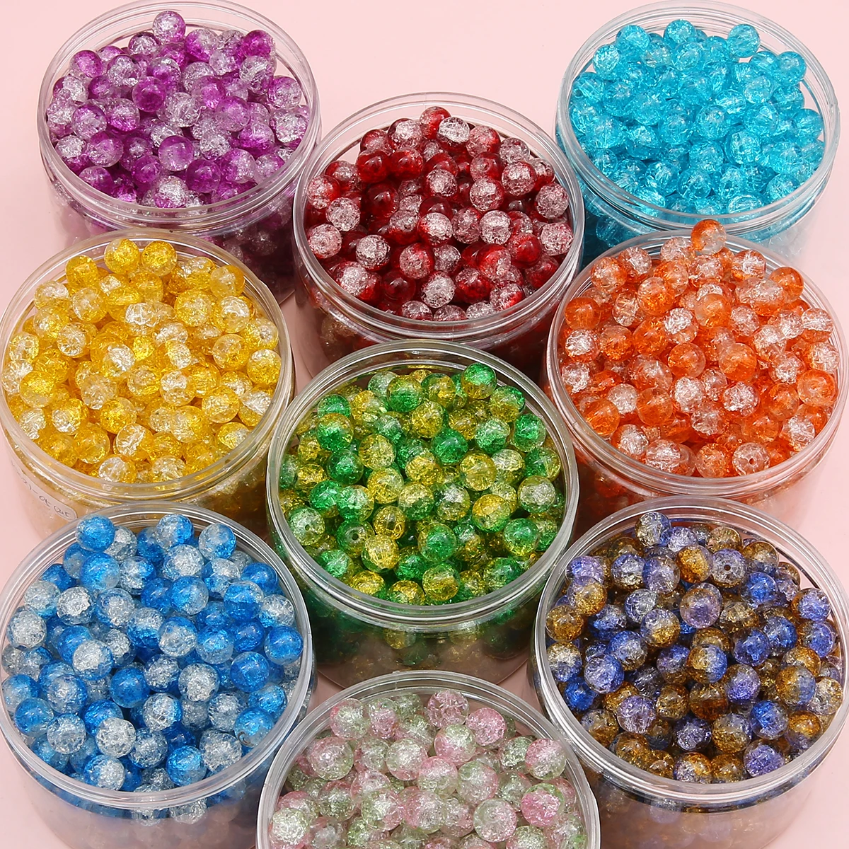 8/10mm Pore Diameter 1.5mm Glass Round Beads For Artware Decoration Necklace Bracelet DIY Jewelry Making Accessories 10/20/30pcs