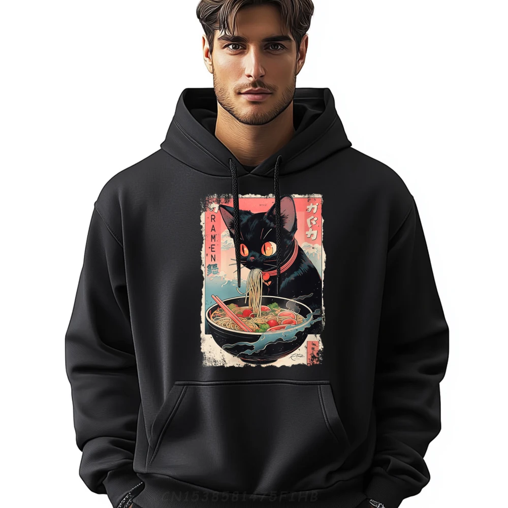 

Cat Ramen Noodle Japanese Manga Ramen Cat Designer Hoodies Long Sleeve Hoodie Men HOLIDAYS