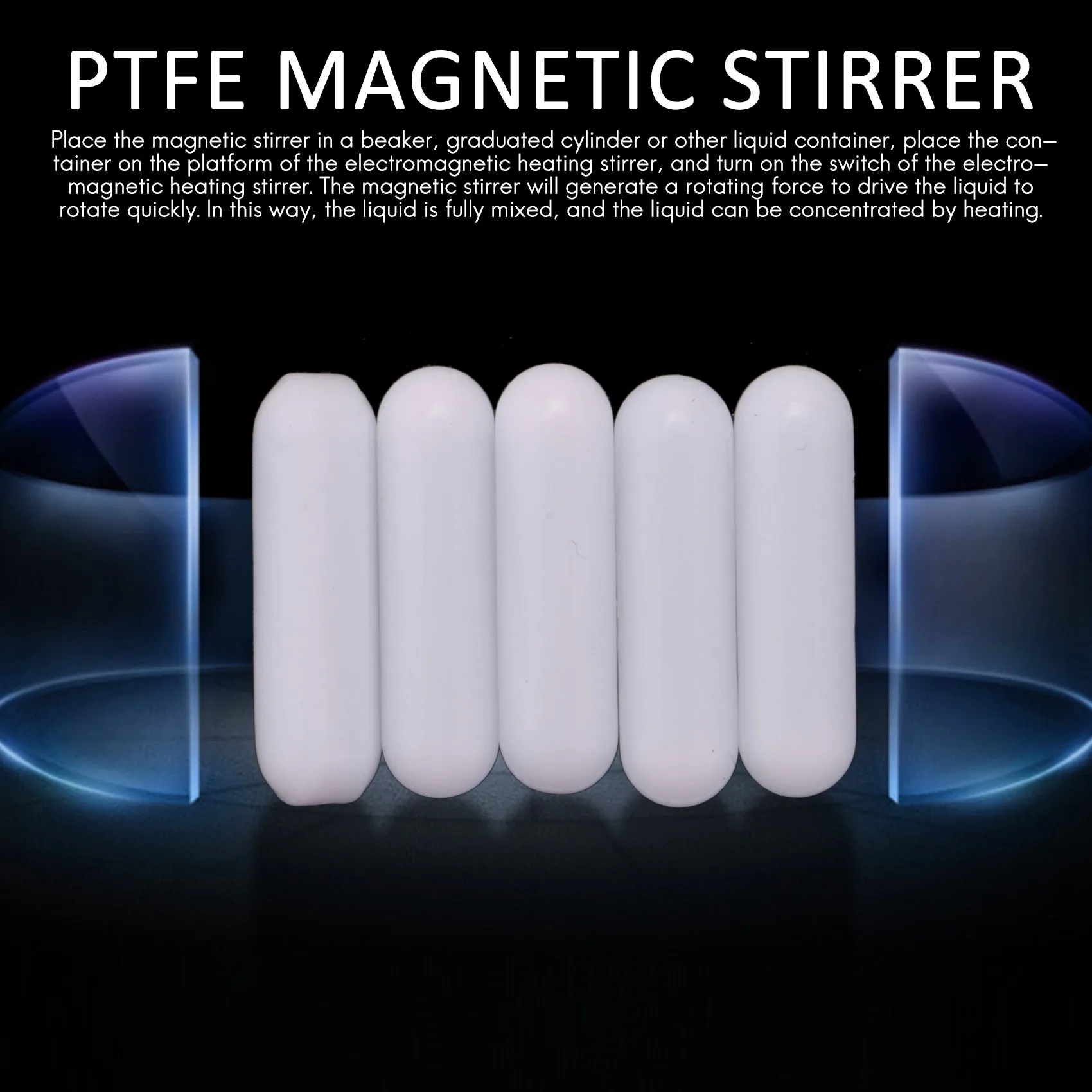 5 Pcs 25mm(1 Inch) PTFE Magnetic Stirrer Mixer Stir Bar,White Color,Laboratory Bar,Stir Plate Bar,7mm25mm Stir Bars HOT