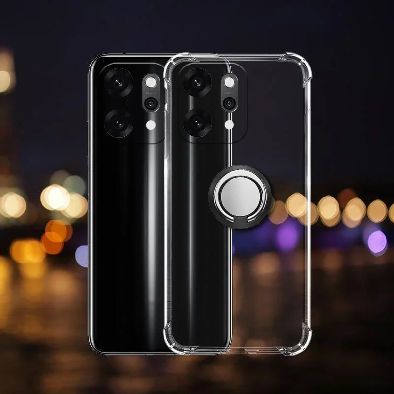 

Skinlee For OPPO Reno 14 Pro 5G 14F Case With Ring Original Transparent Silicone Cover For OPPO Reno 14 Pro 14F 5G Back Casing