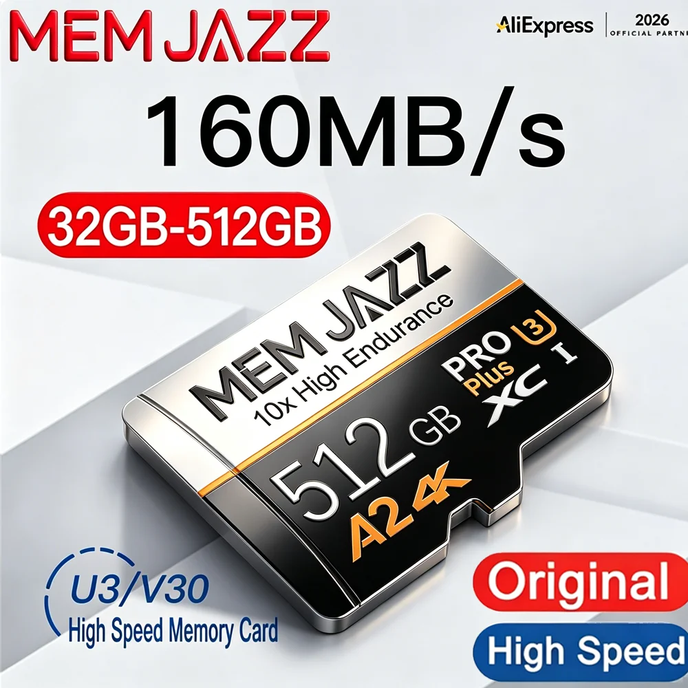 Карта памяти Micro TF SD 32GB 64GB 128GB 256GB 512GB U3 V30 высокой скорости для видеорегистратора
