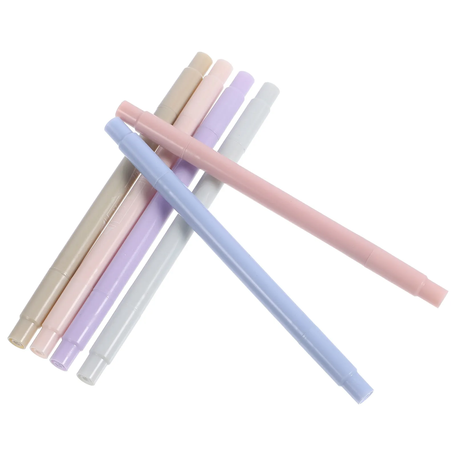 6Pcs Plastic Aesthetic Highlighters Dual Tip Highlighter Christmas Stocking Stuffers Fluorescent Pens Convenient