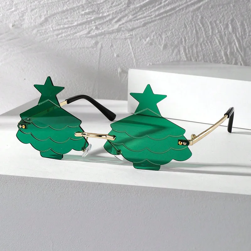 

Fashionable Minimalist Christmas Tree Sunglasses for Women Fashionable Christmas Tree Glasses Christmas Party Glasses