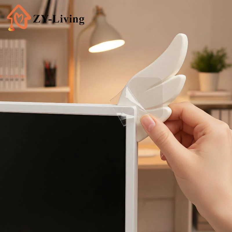 1Pair 3D Printed Wing Computer Monitor Decorations Wing LCD Screen Monitor Decorations Christmas Gift