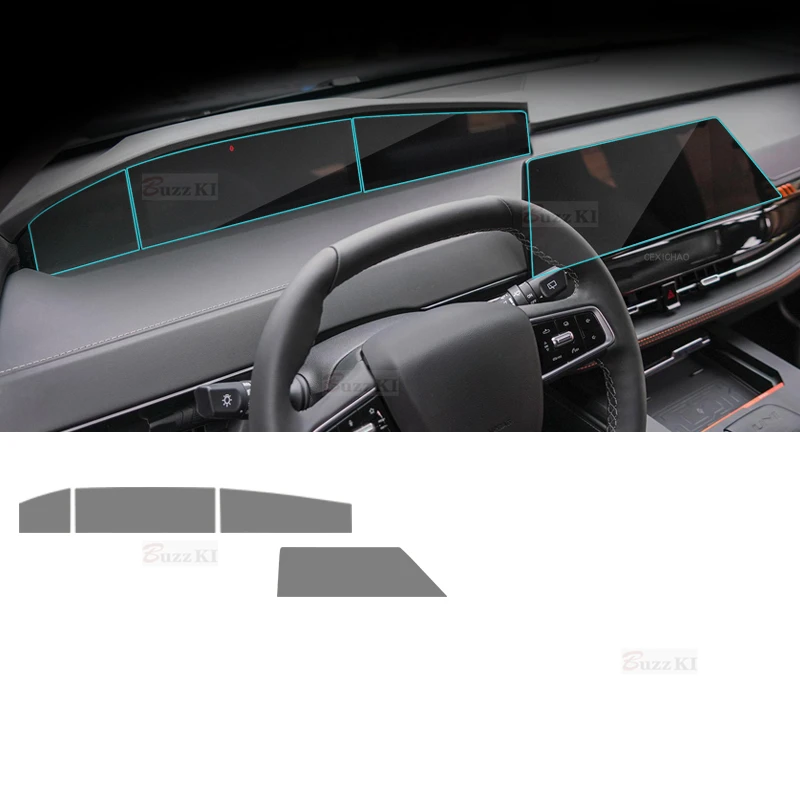 2021-2023 For Changan unik uni-k TPU Transparent Protection Car Film Gear Navigator Door Panel Interior Sticker Accessories