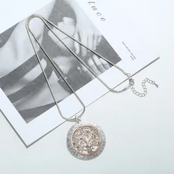 Crystal Tree of Life Pendant Necklace Hollow Out Round Long Necklace Pendant Wedding Jewelry for Women
