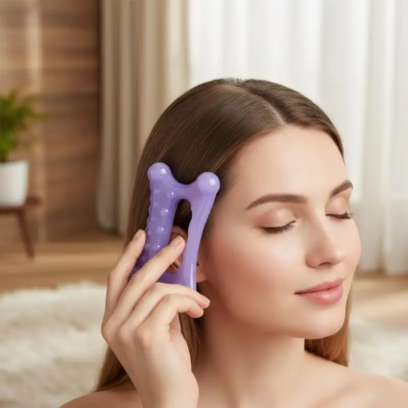Resin Gua Sha Board With Bumpy Points Smooth Edge Perfect For Home SPA Face Neck Muscle Relaxation