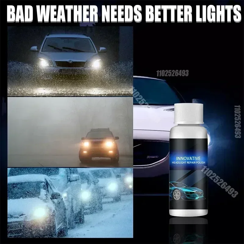 Restauratieset voor motorfietskoplamp Plastic applicator inbegrepen Doorzichtige koplampreparatieoplossing Auto-oxidatie Vervaging Geel