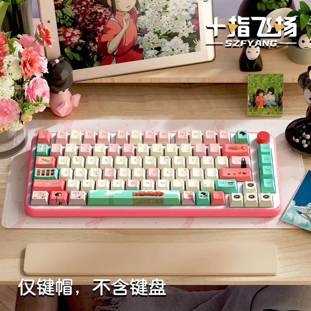 Original Anime Keycaps Cherry Profile 5-side Dye Sublimation PBT Keycap For MX Switch Mechanical Keyboard 61 68 75 84 87 96 980