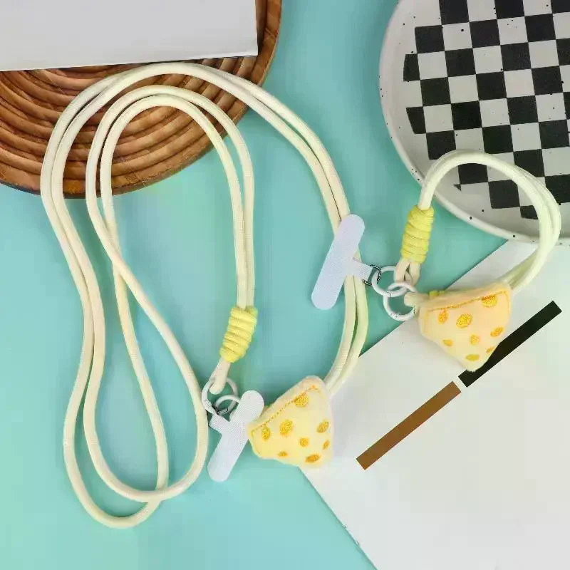 حزام الهاتف المحمول الرائع من الجبن القطيفة؛ سحر حبل مضفر أنيق مع حبل كاميرا CCD وقلادة #2