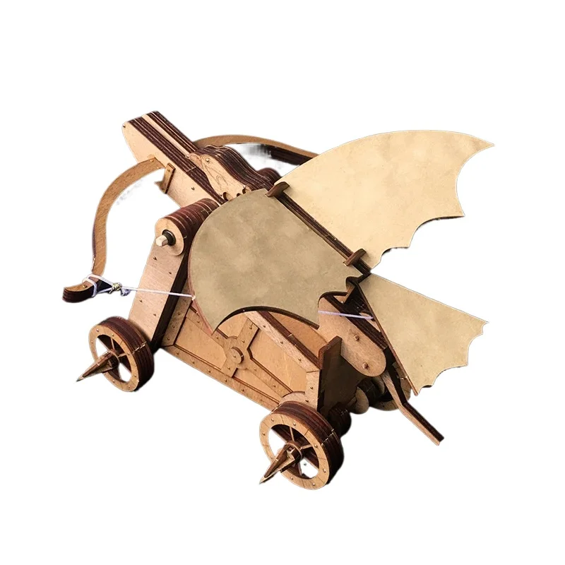 DIY Shenhuo Flying Eagle Ming Dynasty Ancient Chariot Model Siege Car Wooden 3D Puzzle Model Need Assembly