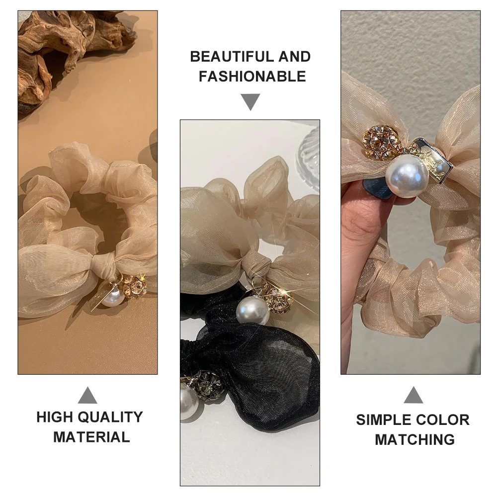 

1pc Bow Rope Organza Hair Tie Women Girls Party Wedding Ponytail Holder Headband Travel Daily Use Hair Accessories