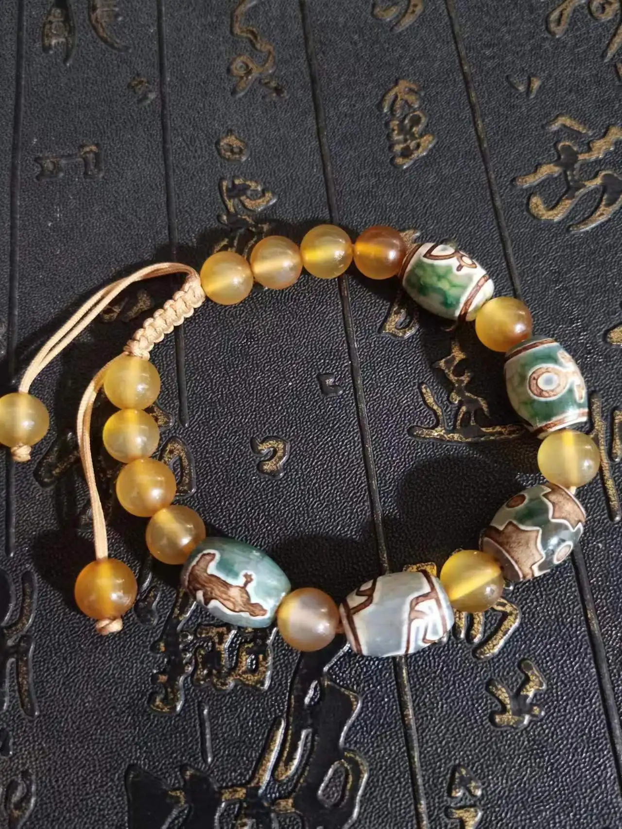 Top Selling Fine Natural Agate Bracelet  Dzi Beads Adjustable Different Patterns for Women and Man Fine Jewelry Free Shipping