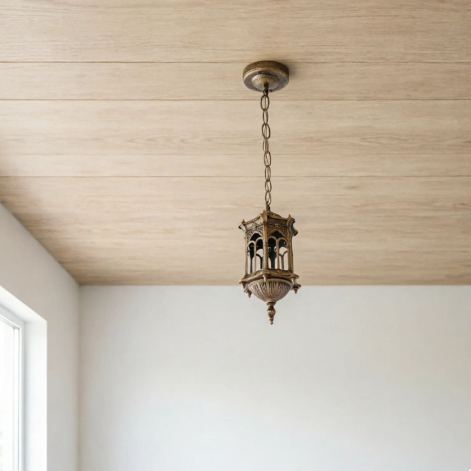 Antique Bronze Cage Design Pendant Light IP44 Waterproof Retro Hanging Lamp Industrial Vintage Lighting Indoor Outdoor Home Decoration