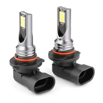 2 個 9006 HB4 車の LED ヘッドライト 6000 18K ホワイトフォグランプ 10000LM 超高輝度 LED デイタイムランニングライト自動車アクセサリー