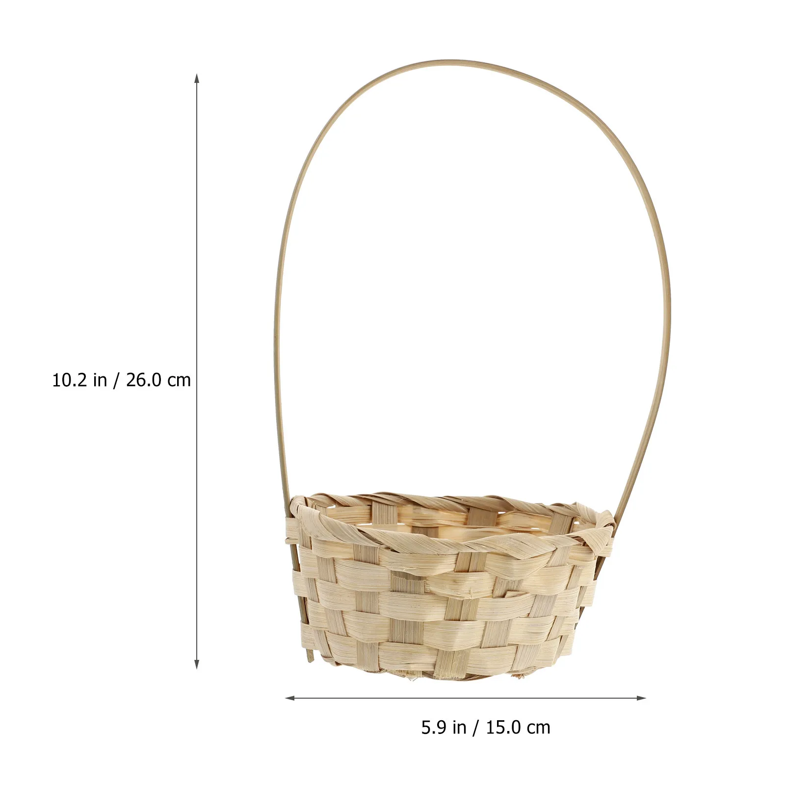 

4Pcs Bamboo Weaving Picnic Basket Lightweight Handheld Flower Fruit Storage Practical Tote Picnic Basket Fruit Holder