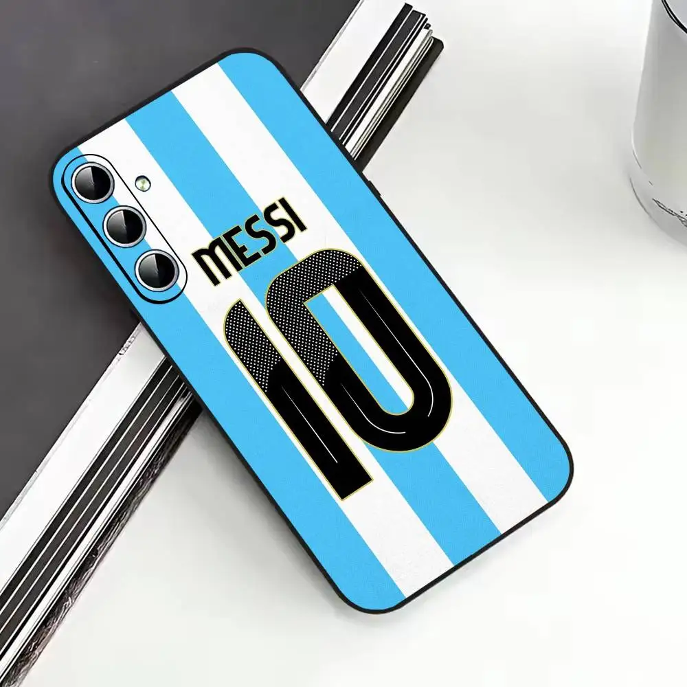 M-Messi Football Star Support Phone Case Silicone Soft For Samsung Galaxy A73,A72,A71,A70,A53,A52,A51