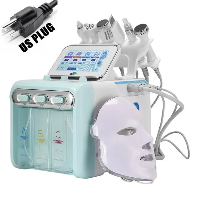 7 in 1 Hydro Aqua H2o2 Ossigeno Piccola bolla RF Macchina di bellezza Lifting del viso Dispositivo per dermoabrasione Scrubber per la pelle Spa facciale