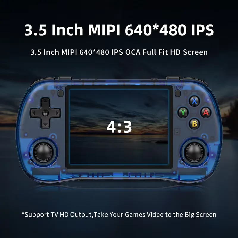 POWKIDDY X35H Retro Video Handheld Game Console 3,5 Inch 4:3 IPS Scherm POWKIDDYOS Linux Systeem Kindercadeaus 3000mAh Batterij