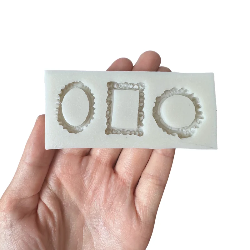 Cake Tool 1 pc frame Silicone Mold Mould Wedding Cake Border Fondant Cake Decorating Clay Molds