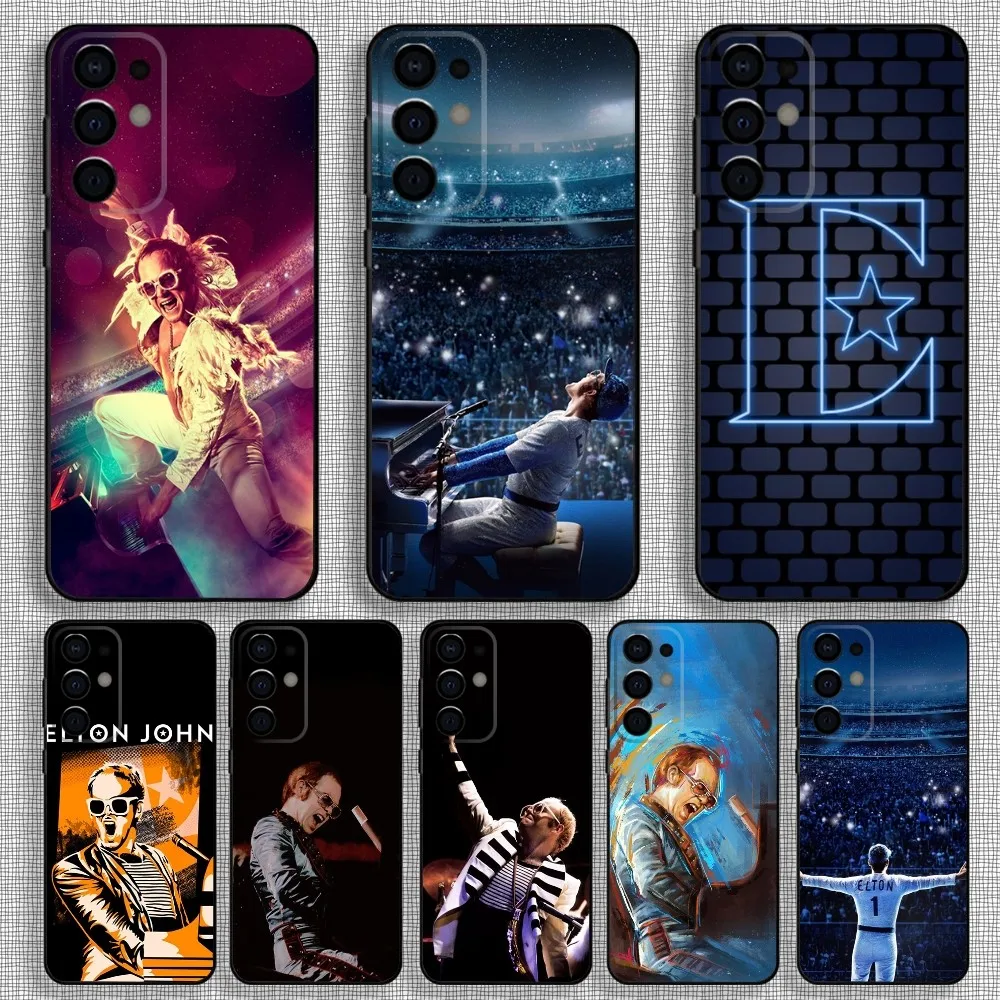 Singer E-Elton J-John Phone Case For Samsung S24,S21,S22,S23,S30,Ultra,S20,Plus,Fe,Lite,Note,10,9,5G Black Soft Cover