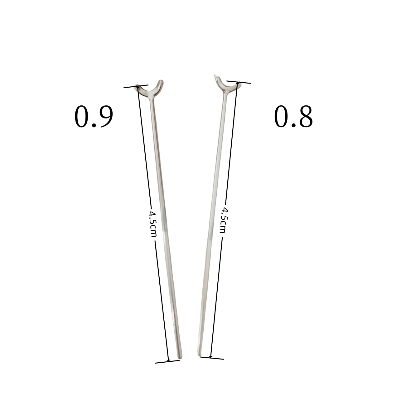 10Pcs Y-Type Dental Ball Retainer J Clasp Oblique Clasps Bars Scheu Style Ball Hooks Tools 0.8/0.9mm