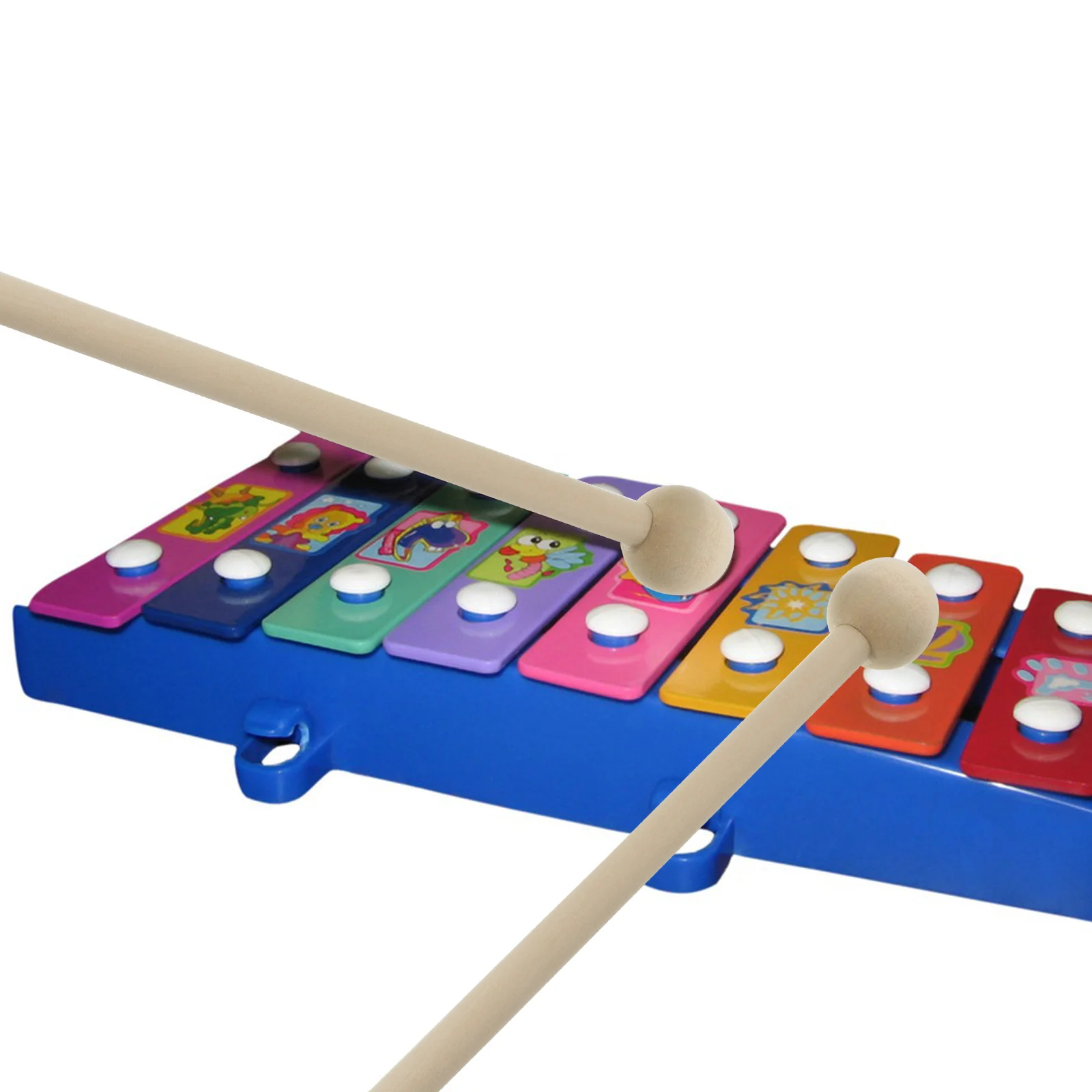 4 Stück Holz-Percussion-Sticks, Schlägel, Hartholz, Kugelkopf, langer Griff für Xylophone, Marimbas, Musikschlägel, Musical