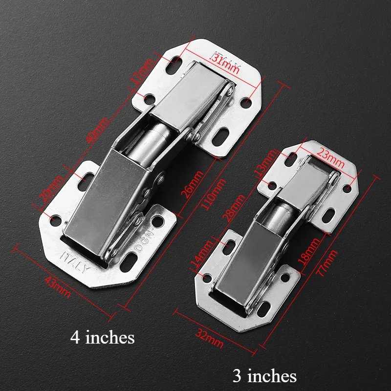 3 4 인치 두꺼운 노출 장식 브리지 유형 개구리 경첩 드릴링이 필요 없음 슬롯 캐비닛 도어 마작 테이블 경첩