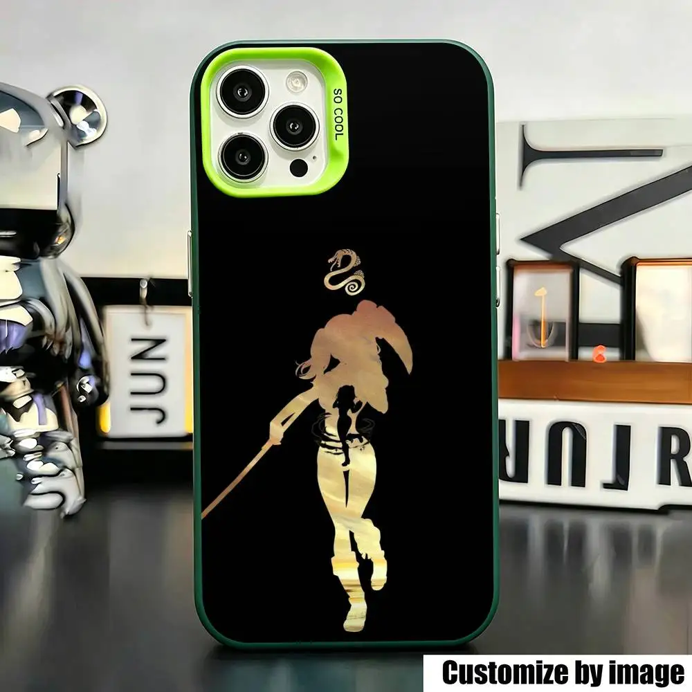 Anime LOGO The Seven Deadly Sins  Phone Case For iPhone 17,16,15,14,13,12,11 Plus,Pro Max,XS,Green Silver Plated Inside Cover