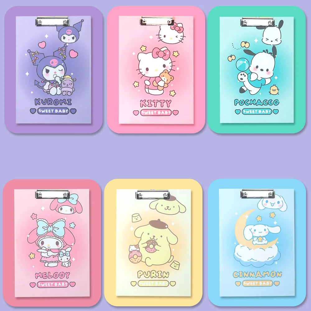 Sanrio Gúnyrajz V–2 Írás Kárpitoz Deszka csipesz Szervusz Barka csipesz Deszka Fájlmappa kawaii cinnamoroll Iskola Hivatal írószer supplie toys