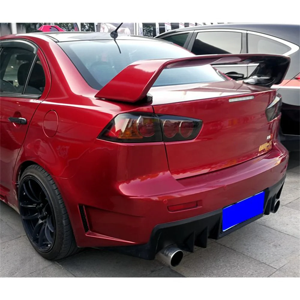 For LANCER Spoiler EVO ABS Material Car Rear Wing Primer Color Rear Spoiler For Mitsubishi LANCER EVO Spoiler 2010-2014